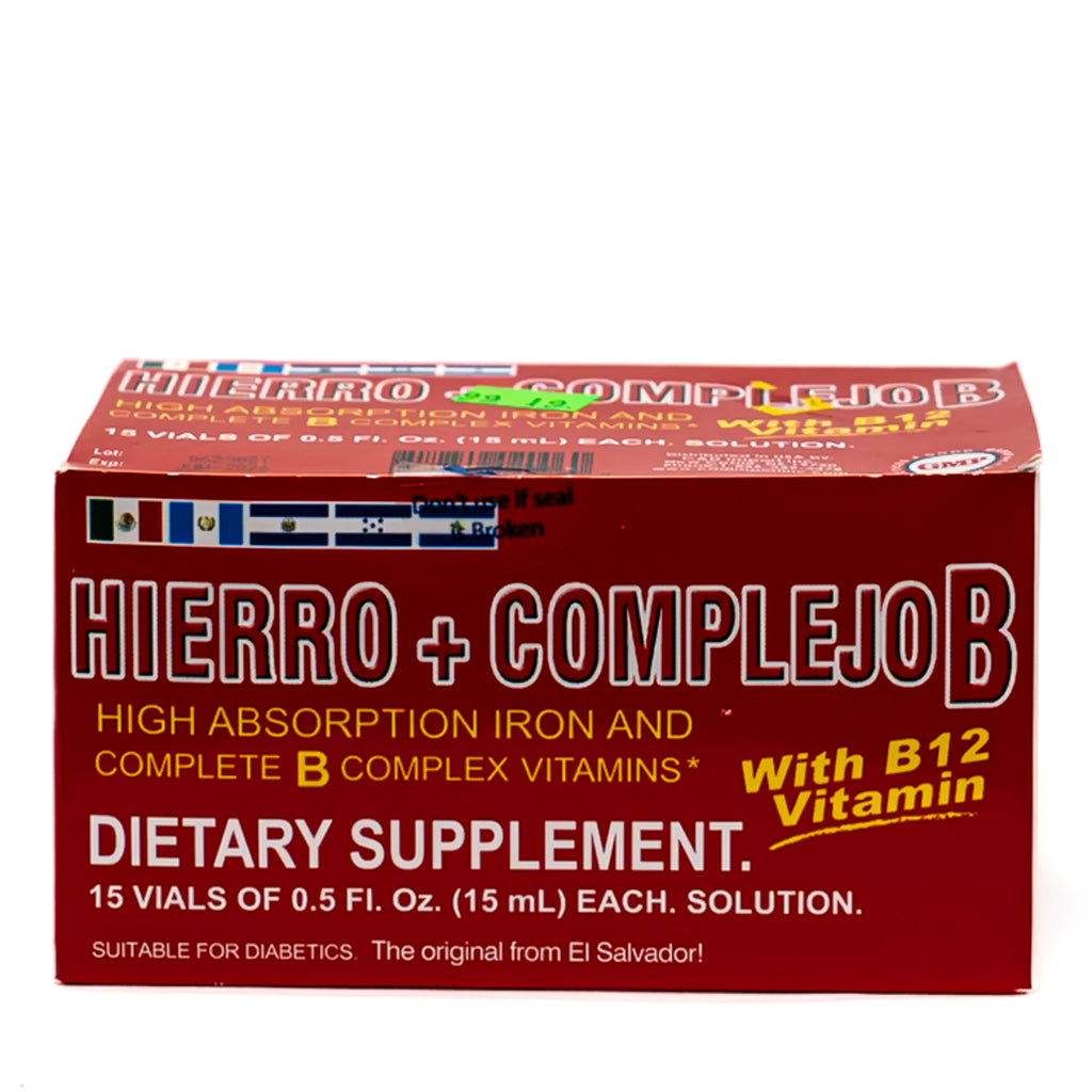 Hierro + Complejo B – 15 viales de 15 mL