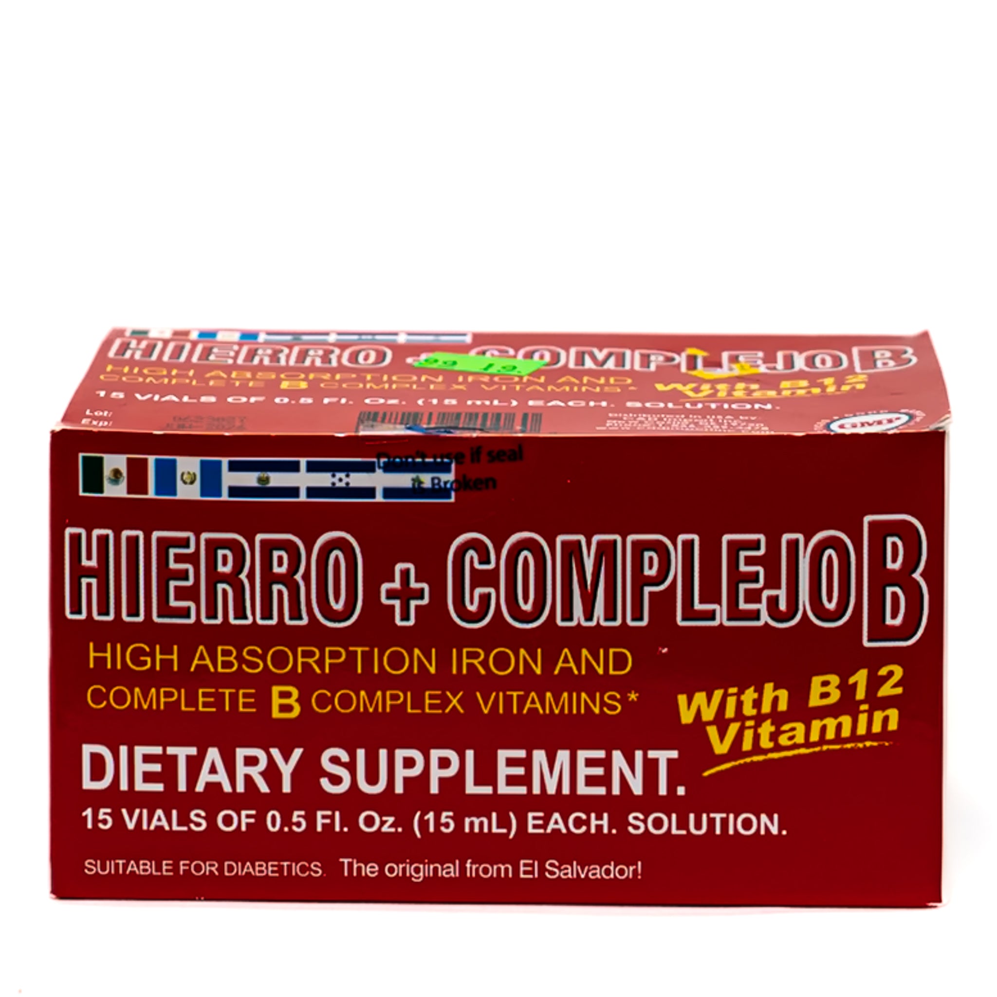 Hierro + Complejo B – 15 viales de 15 mL