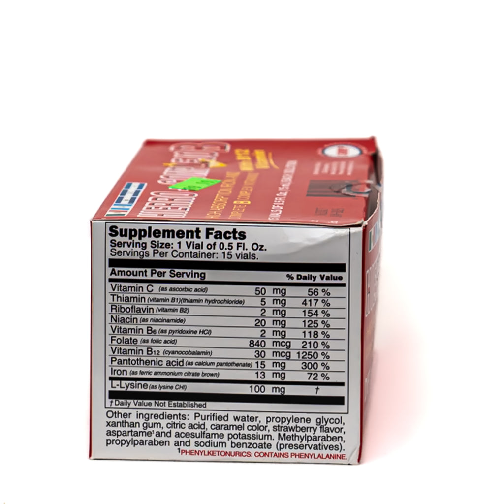 Hierro + Complejo B – 15 viales de 15 mL