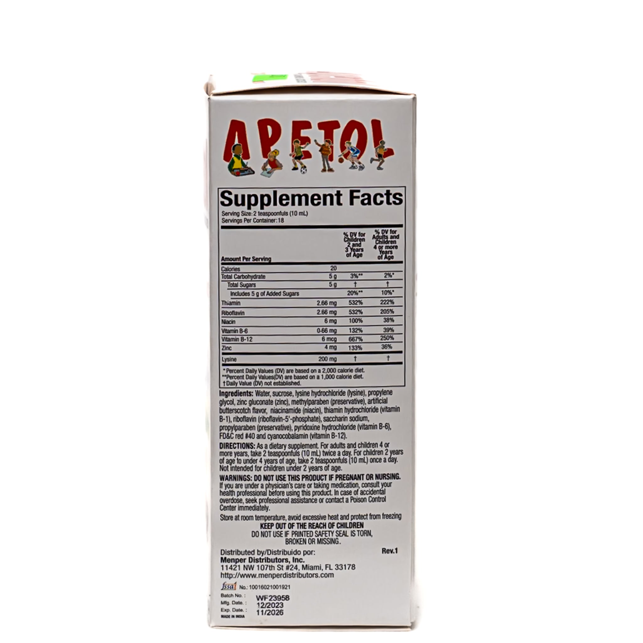 Apetol Vitaminado – Suplemento Nutricional 180 mL
