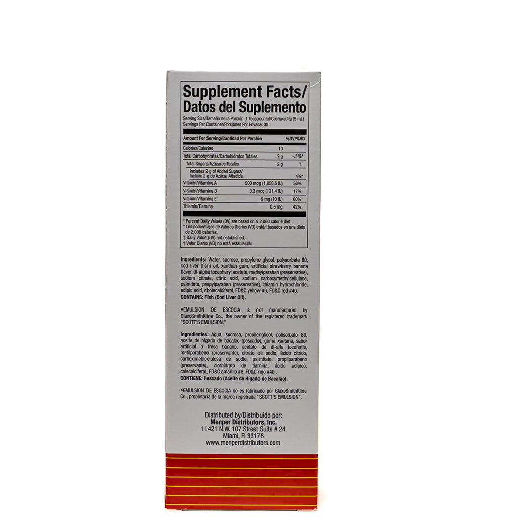 Emulsión de Escocia (Sabor a Fresa y Banana)