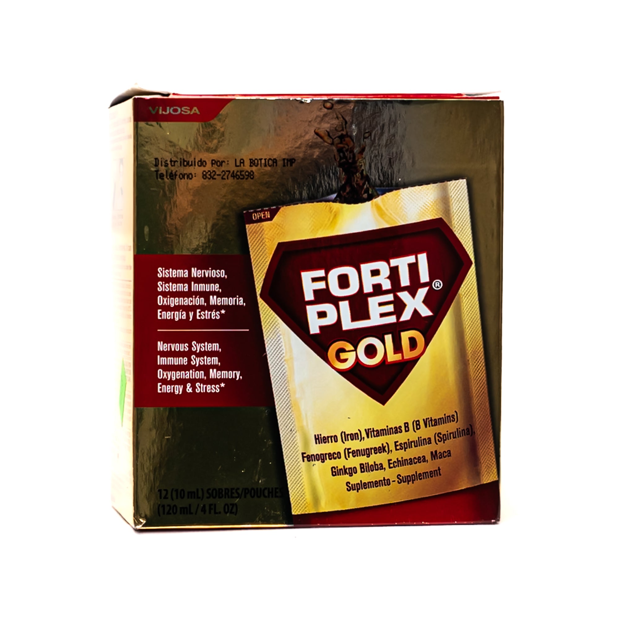 Fortiplex® Gold – 12 sobres de 10 mL (120 mL)