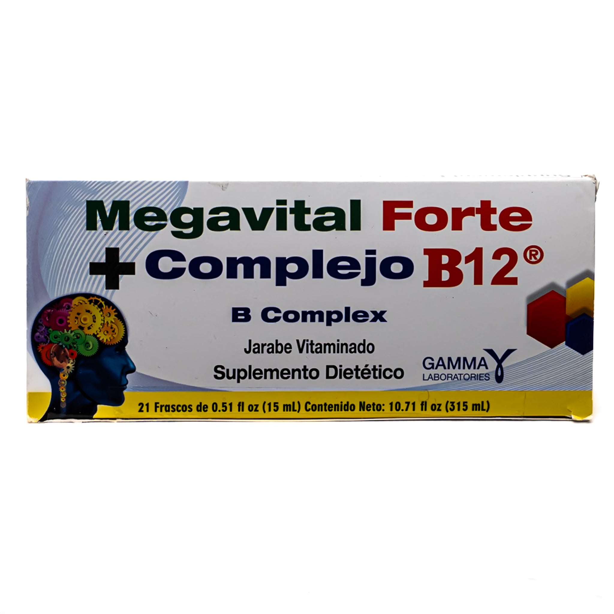 Megavital Forte + Complejo B12® – Jarabe Vitaminado (21 Frascos de 15 mL)