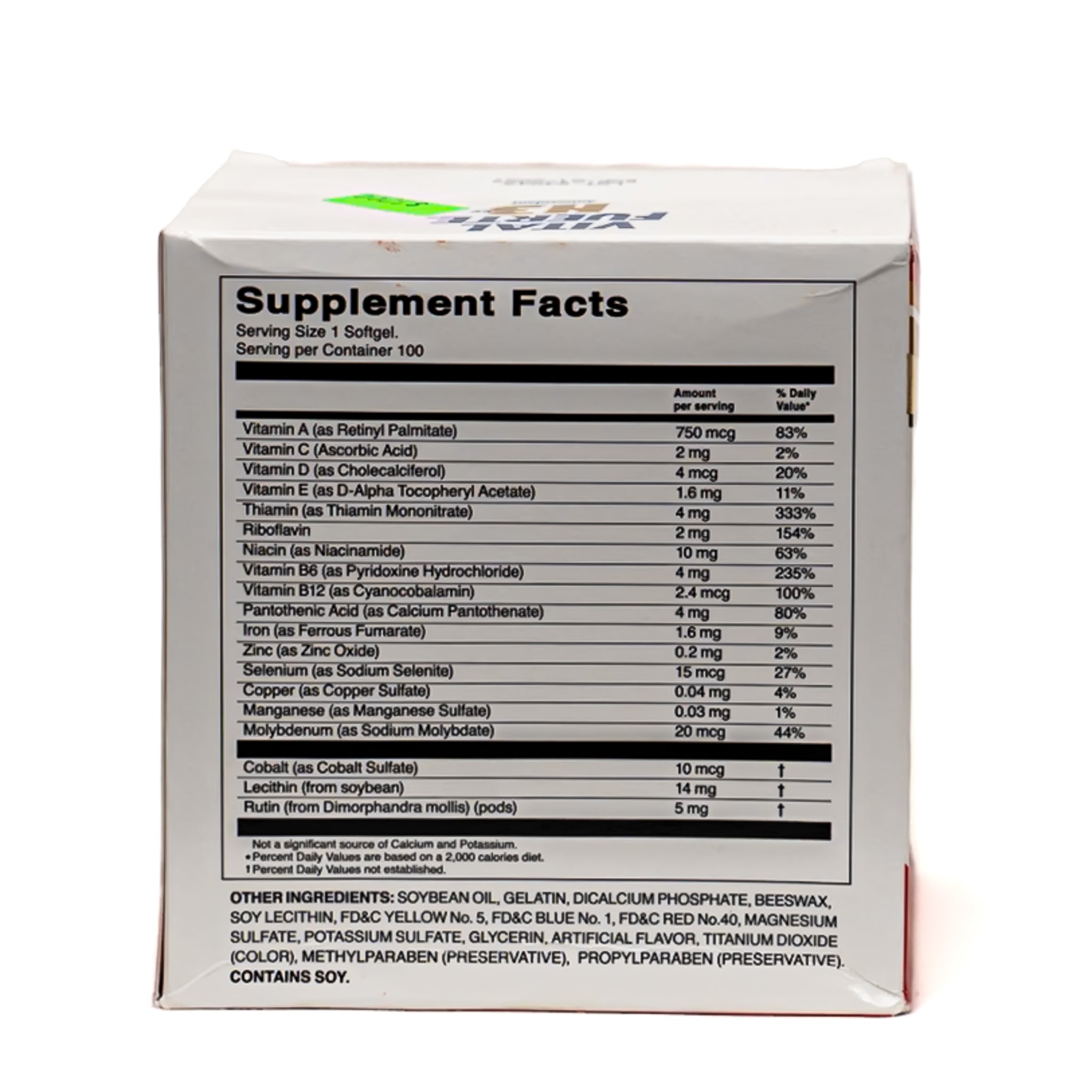 Vital Fuerte H3 – Multivitamínico Antioxidante 100 cápsulas