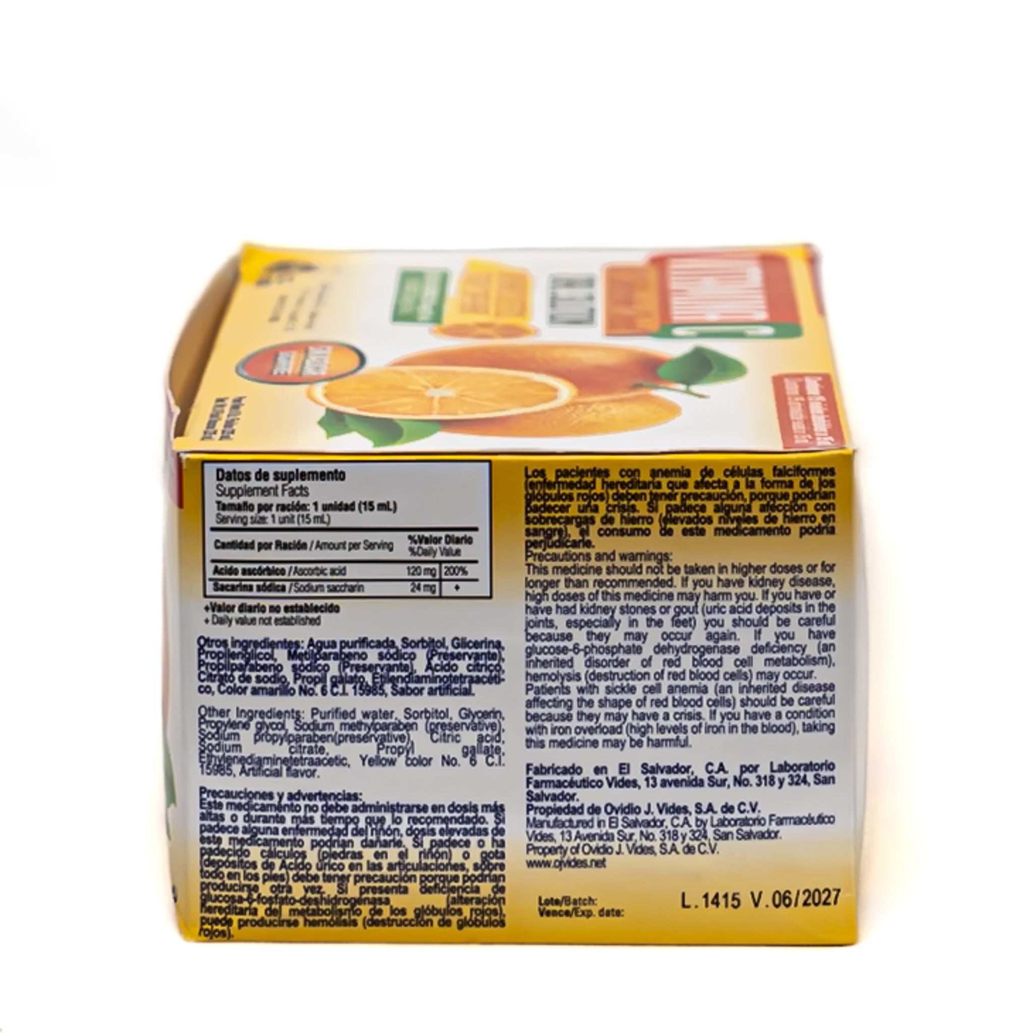 Vitamina C LV Solución Oral – 15 Viales